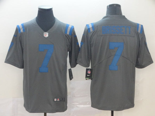 Men's Indianapolis Colts Jacoby Brissett Gray Game Jersey