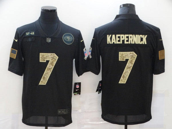 Men's San Francisco 49ers Colin Kaepernick #7 Black Game Player Jersey