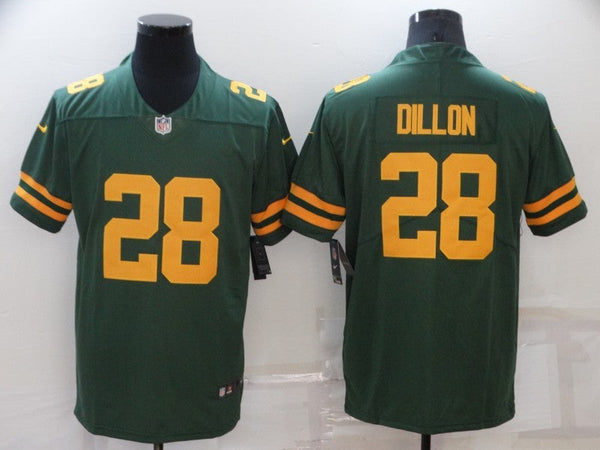 Men's Green Bay Packers AJ Dillon #28 Green Game Player Jersey