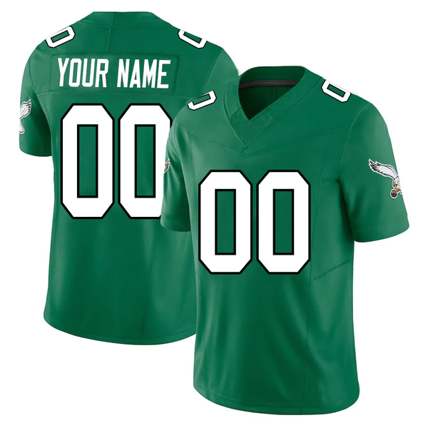 Custom Philadelphia Eagles Alternate Vapor F.U.S.E. Limited Jersey - Kelly Green Stitched American Football Jerseys