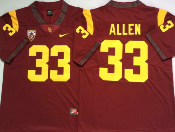 Men's USC Trojans Marcus Allen #33 Cardinal Alumni Player Game Jersey