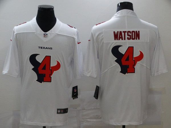 Men's Houston Texans Deshaun Watson #4 White Player Game Jersey