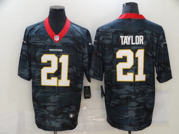 Men's Washington Redskins Sean Taylor #21 Gray Camouflage Game Jersey