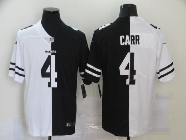 Men's Las Vegas Raiders Derek Carr #4 Black/White Game Jersey