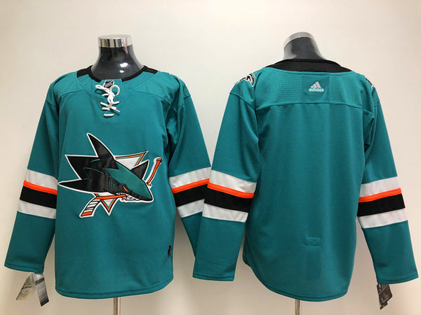 Men's San Jose Sharks Teal Home Authentic Blank Jersey