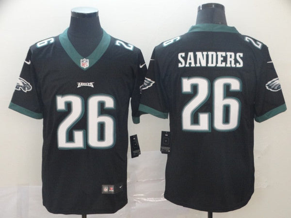 Men's Philadelphia Eagles Miles Sanders #26 Black Game Jersey