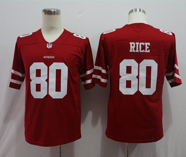 Men's San Francisco 49ers Jerry Rice #80 Red Game Player Jersey