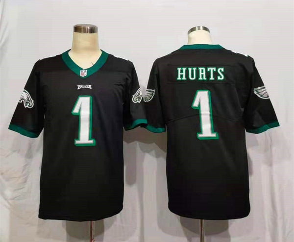 Men's Philadelphia Eagles Jalen Hurts #1 Black Game Jersey