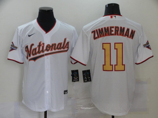 Men's Washington Nationals Ryan Zimmerman #11 White Replica Baseball Jersey