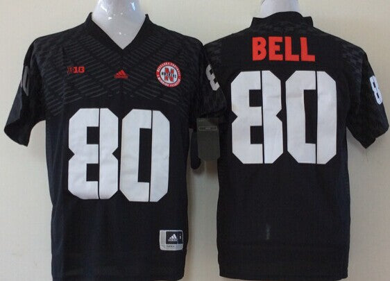 Men's Nebraska Huskers Kenny Bell #80 Black Player Game Jersey