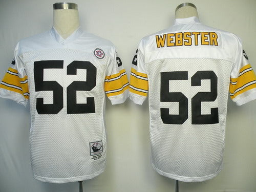 Pittsburgh Steelers #52 Mike Webster White Throwback Jersey