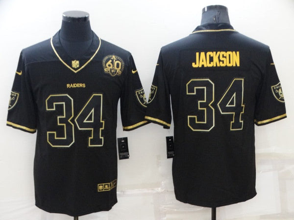 Men's Las Vegas Raiders #34 Bo Jackson Black Limited Jersey