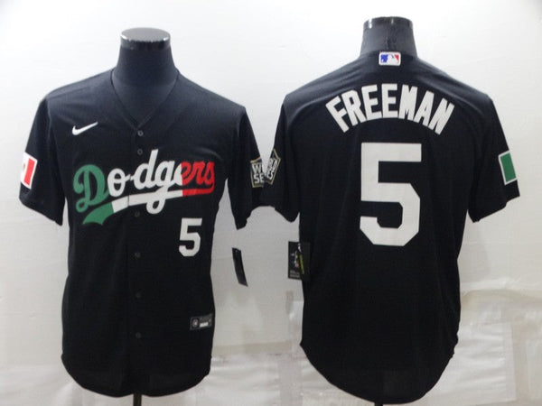 Men's Los Angeles Dodgers Freddie Freeman #5 Black Fashion Stitched Jersey