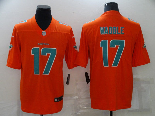 Men's Miami Dolphins Jaylen Waddle #17 Orange Inverted Legend Jersey