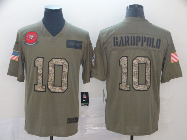 Men's San Francisco 49ers Jimmy Garoppolo #10 Brown Game Player Jersey