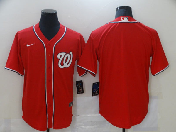 Men's Washington Nationals Red Alternate Replica Blank Jersey