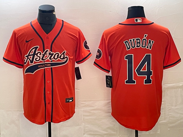 Men's Houston Astros Mauricio Dubon #14 Orange Player Jersey Joint Edition