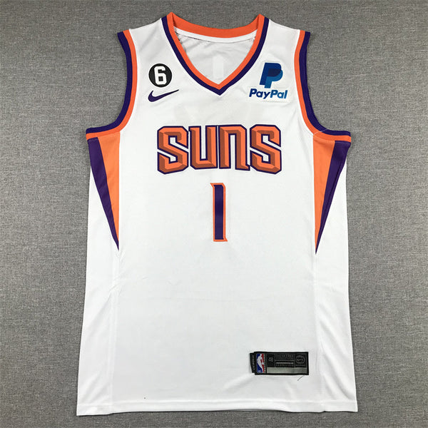 Men's Phoenix Suns Devin Booker #1 White 2022/23 Swingman Jersey - Association Edition