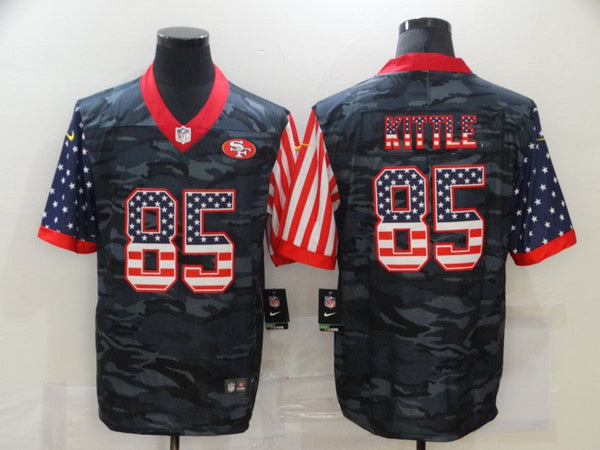 Men's San Francisco 49ers George Kittle #85 Gray Camouflage Game Player Jersey