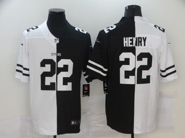 Men's Tennessee Titans Derrick Henry #22 Black/White Game Jersey