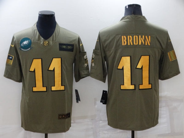 Men's Philadelphia Eagles A.J. Brown #11 Brown Player Jersey