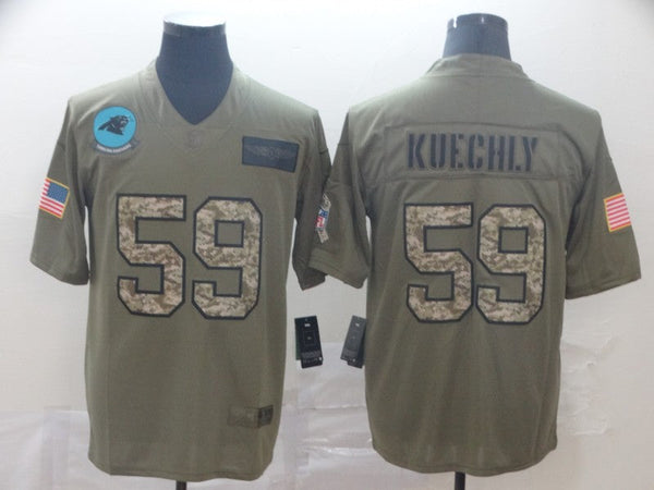 Men's Carolina Panthers Luke Kuechly #59 Brown Alternate Game Jersey