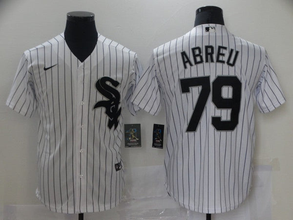 Men's Chicago White Sox Jose Abreu #79 White Replica Baseball Jersey