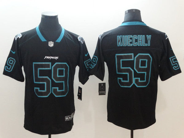 Men's Carolina Panthers #59 Luke Kuechly Black Game Player Jersey