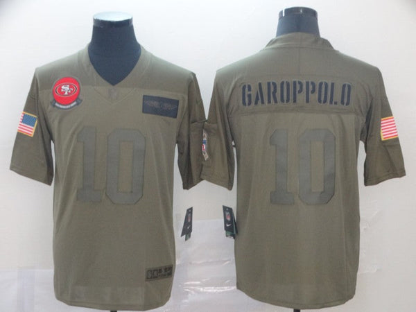 Men's San Francisco 49ers Jimmy Garoppolo #10 Brown Game Jersey