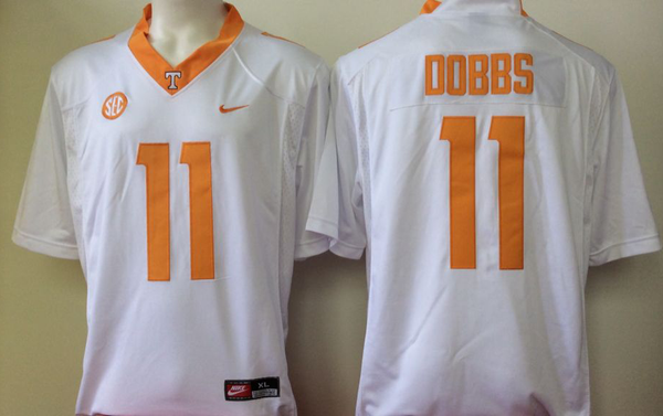 Men's Tennessee Volunteers Josh Dobbs #11 White Player Game Jersey