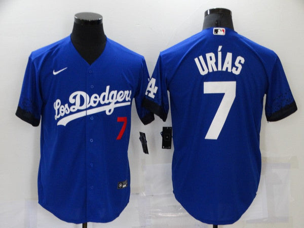 Men's Los Angeles Dodgers Julio Urias #7 Blue Replica Game Jersey