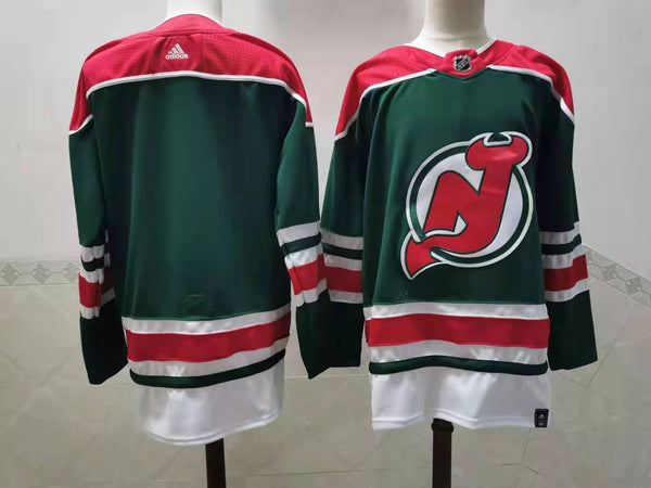 Men's New Jersey Devils Green Blank Player Jersey