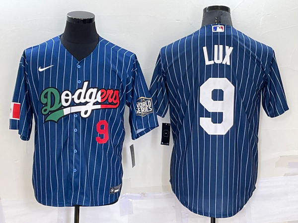 Men's Los Angeles Dodgers Gavin Lux #9 Blue Player Jersey