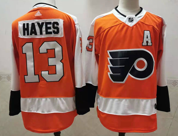 Men's Philadelphia Flyers Kevin Hayes #13 Orange Player Jersey