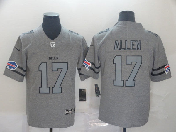 Men's Buffalo Bills Josh Allen #17 Gray Game Jersey