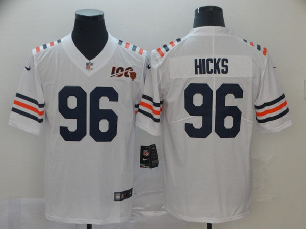 Men's Chicago Bears Akiem Hicks #96 White Game Jersey