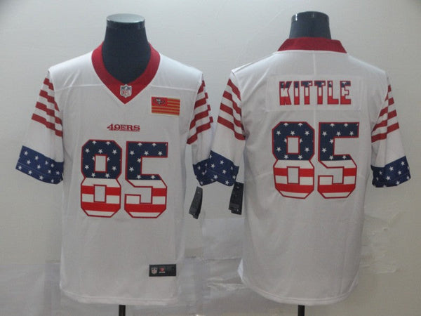 Men's San Francisco 49ers George Kittle #85 White Team Game Jersey