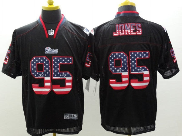 Men's New England Patriots Chandler Jones #95 Black Player Game Jersey