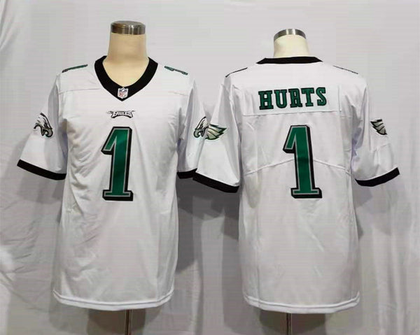 Men's Philadelphia Eagles Jalen Hurts #1 White Game Jersey