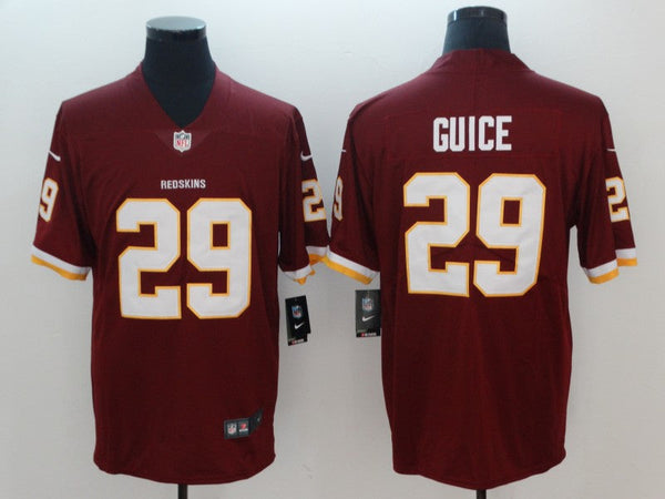 Men's Washington Redskins Derrius Guice #29 Red Game Jersey