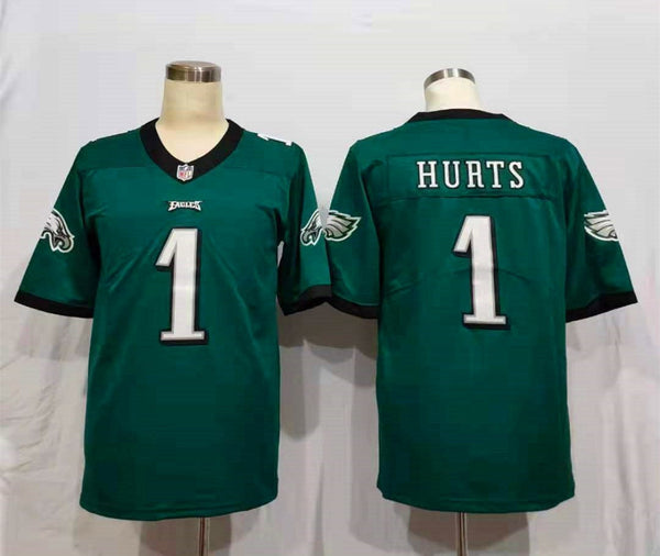 Men's Philadelphia Eagles Jalen Hurts #1 Midnight Green Player Jersey