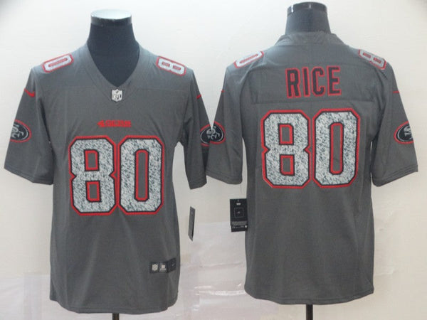 Men's San Francisco 49ers Jerry Rice #80 Gray Game Player Jersey