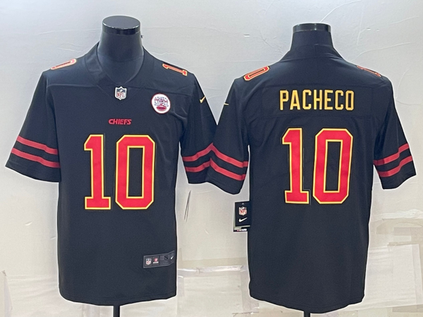 Men's Kansas City Chiefs Isiah Pacheco #10 Black Game Jersey