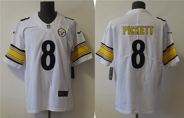 Men's Pittsburgh Steelers Kenny Pickett #8 White Game Jersey