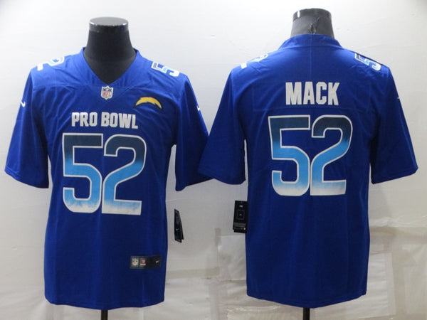 Men's Los Angeles Chargers Khalil Mack #52 Blue ALL STAR Game Jersey