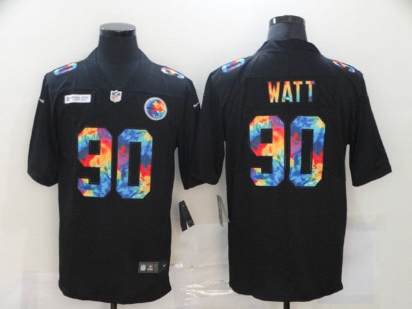 Men's Pittsburgh Steelers #90 T.J. Watt Black Game Player Jersey