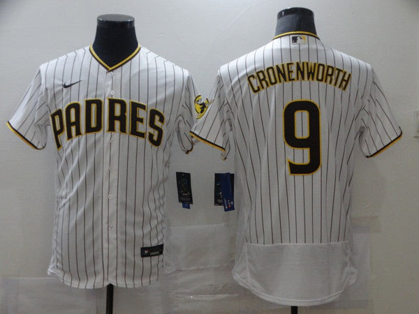 Men's San Diego Padres Jake Cronenworth #9 White Stitched Jersey