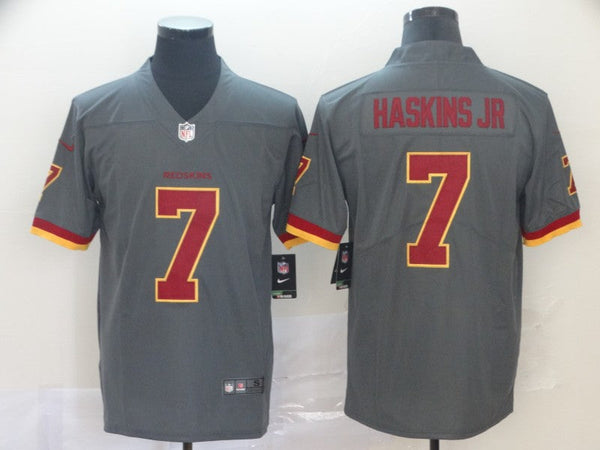 Men's Washington Redskins Dwayne Haskins Jr. #7 Gray Inverted Legend Jersey