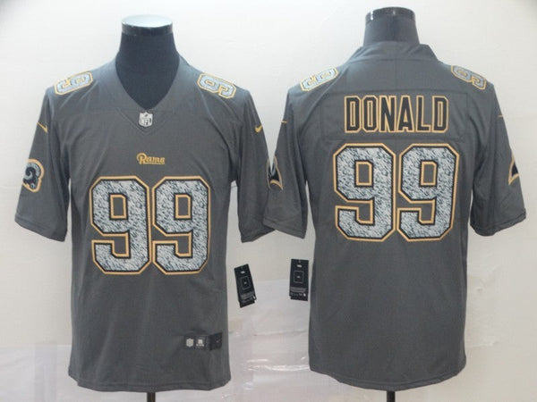 Men's Los Angeles Rams Aaron Donald #99 Gray Player Game Jersey