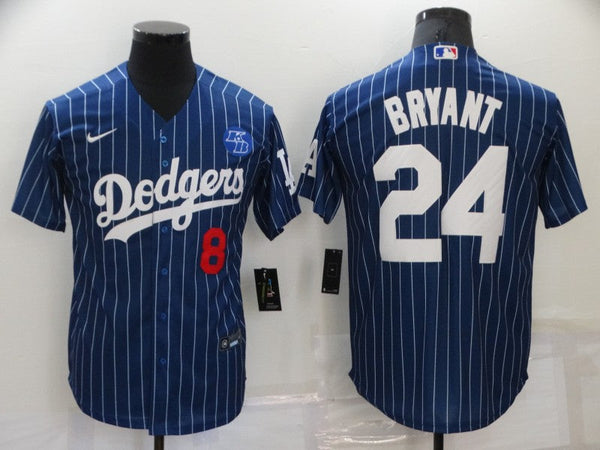 Men's Los Angeles Dodgers Kobe Bryant #8-24 Blue Player Jersey